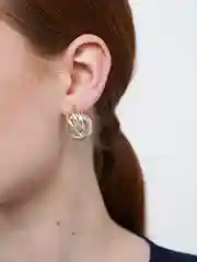 Белый серьги