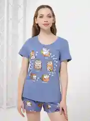 Пижама, домашний костюм, футболка и шорты "Grr"