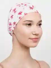 Светло-бежевый шапочка для плавания, тканевая