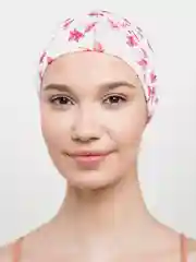 Светло-бежевый шапочка для плавания, тканевая