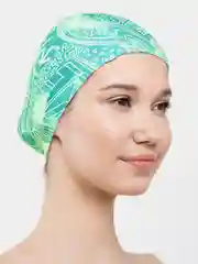 Зелёный хаки шапочка для плавания, тканевая