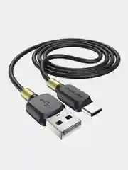 Черный быстрая зарядка Type-C 3.0A, Lightning 2.4A, Micro-USB 2.4A, BOROFONE BX59, 1 м