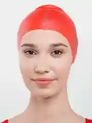 Алый шапочка для плавания