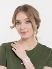 Розовый кварцевые часы