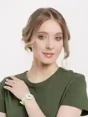 Салатовый кварцевые часы