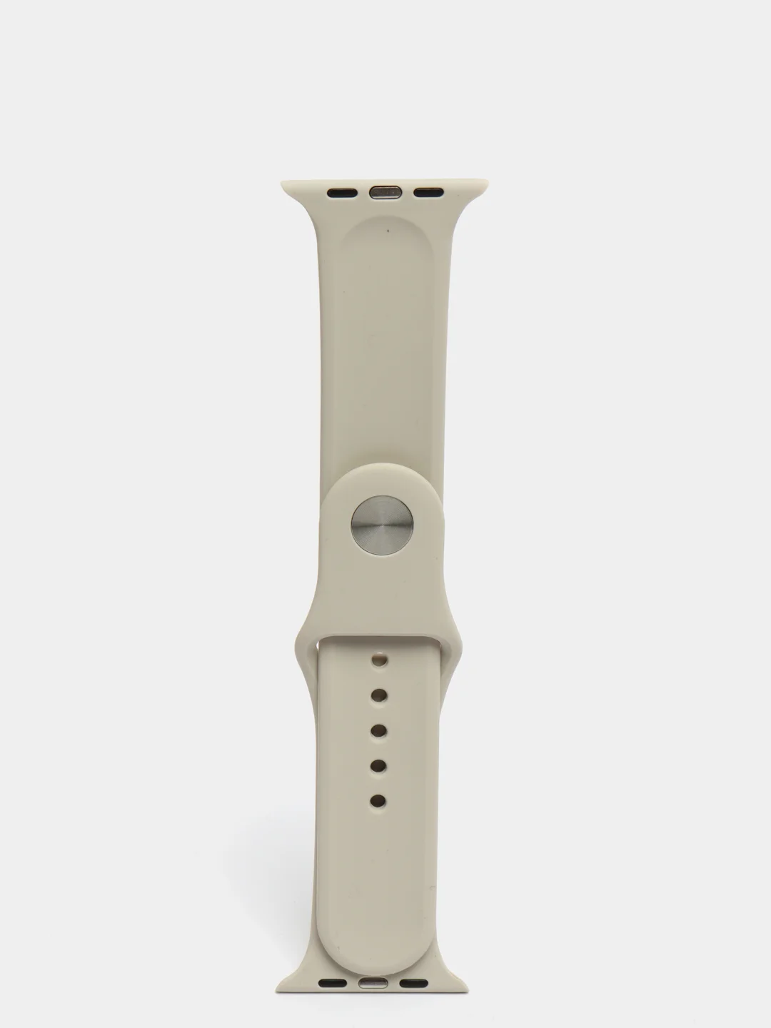 Светло-бежевый силиконовый ремешок для Apple Watch 3, 4, 5, 6, SE , 7 на 38/42/40/44 (эпл вотч)