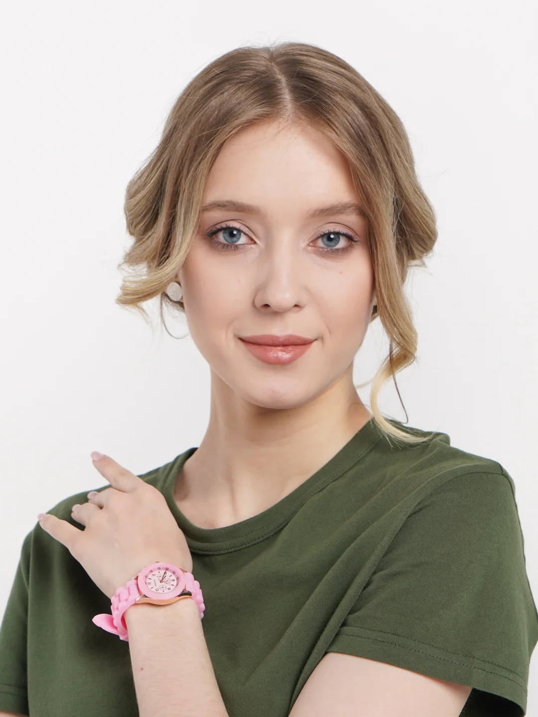 Конфетный часы с силиконовом ремешком