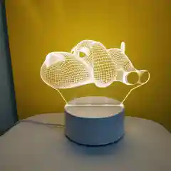 Зеркальный светодиодный 3D ночник/ Двухсторонняя декоротивная ночная лампа