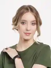 Черный часы с силиконовом ремешком