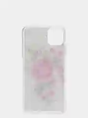 Тёмно-розовый чехол пластиковый iPhone 11 Pro, 11 Pro Max, с блестками