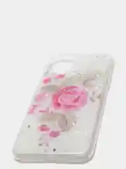 Тёмно-розовый чехол пластиковый iPhone 11 Pro, 11 Pro Max, с блестками