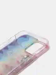 Терракотовый чехол iPhone 12 (6.1)/ 12 Pro, Pro Max, mini силиконовый переливающийся жидкий с блестками