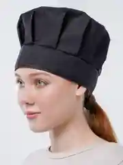 Черный колпак ПОВАРА. Колпак поварской. Черный и белый.