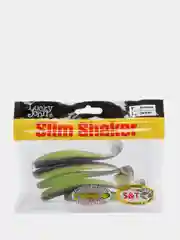 Лайм силиконовая приманка Lucky John Slim Shaker, 4 дюйма