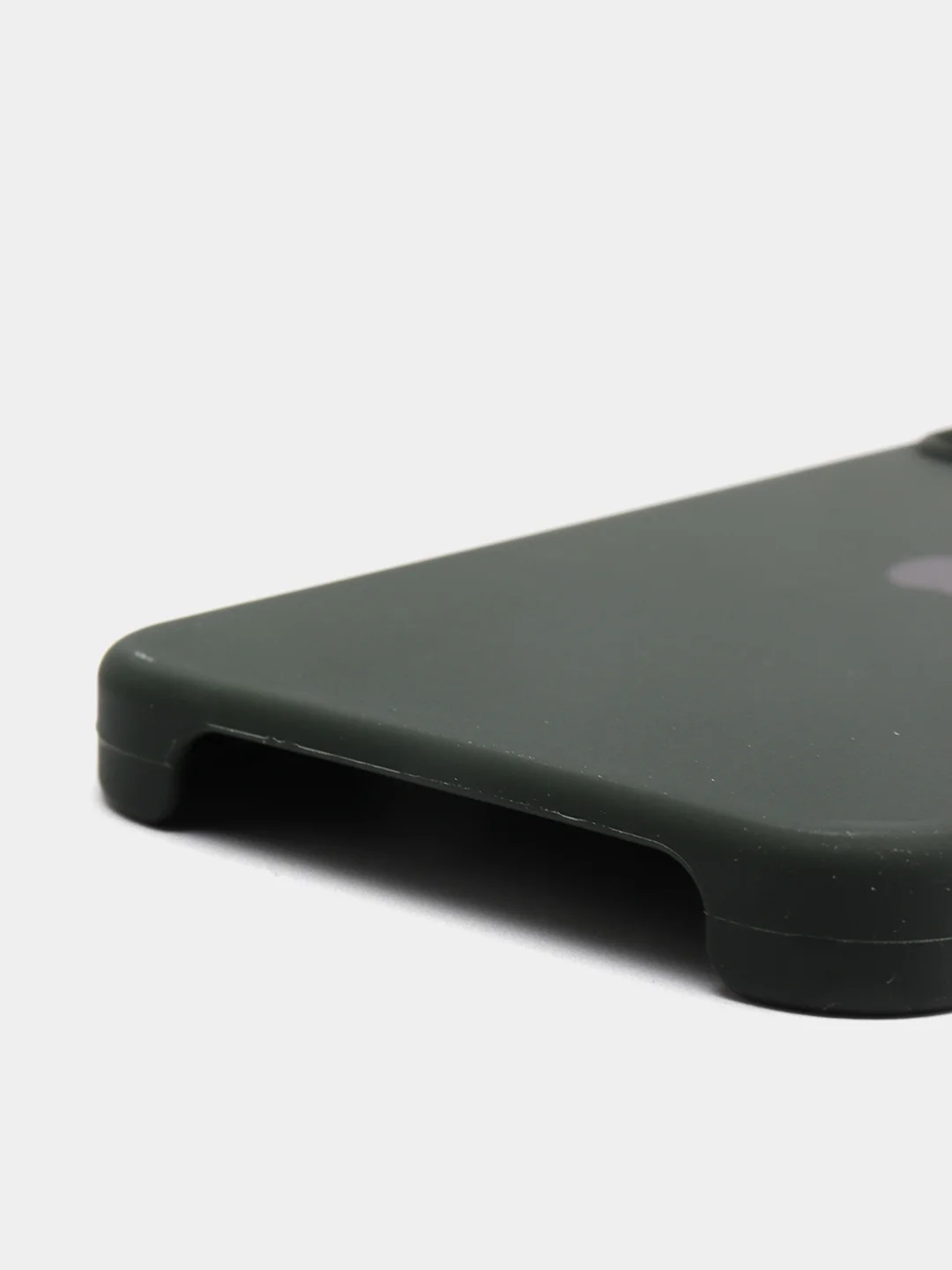 Тёмно-зелёный чехол Silicone Case для iPhone 13 / 13 Pro / 13 Pro Max с открытым низом