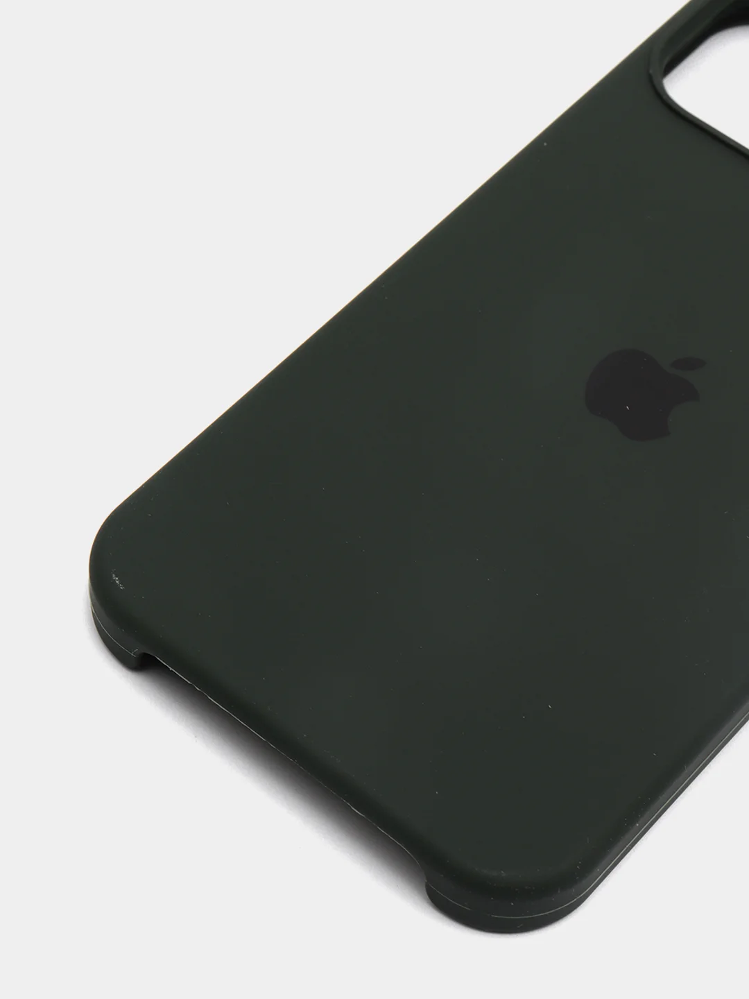 Тёмно-зелёный чехол Silicone Case для iPhone 13 / 13 Pro / 13 Pro Max с открытым низом