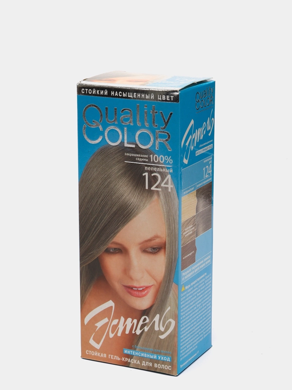 Стойкая гель-краска для волос ESTEL Quality Color 124 Пепельный