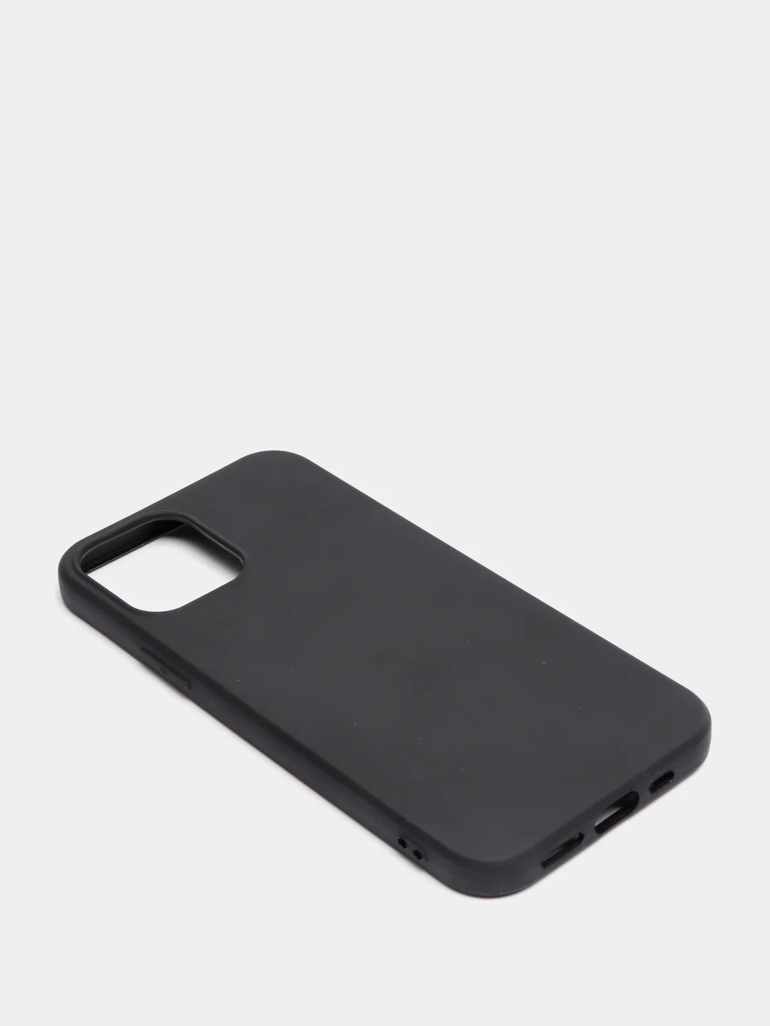Черный чехол силиконовый для iPhone 12 / iPhone 12 Pro