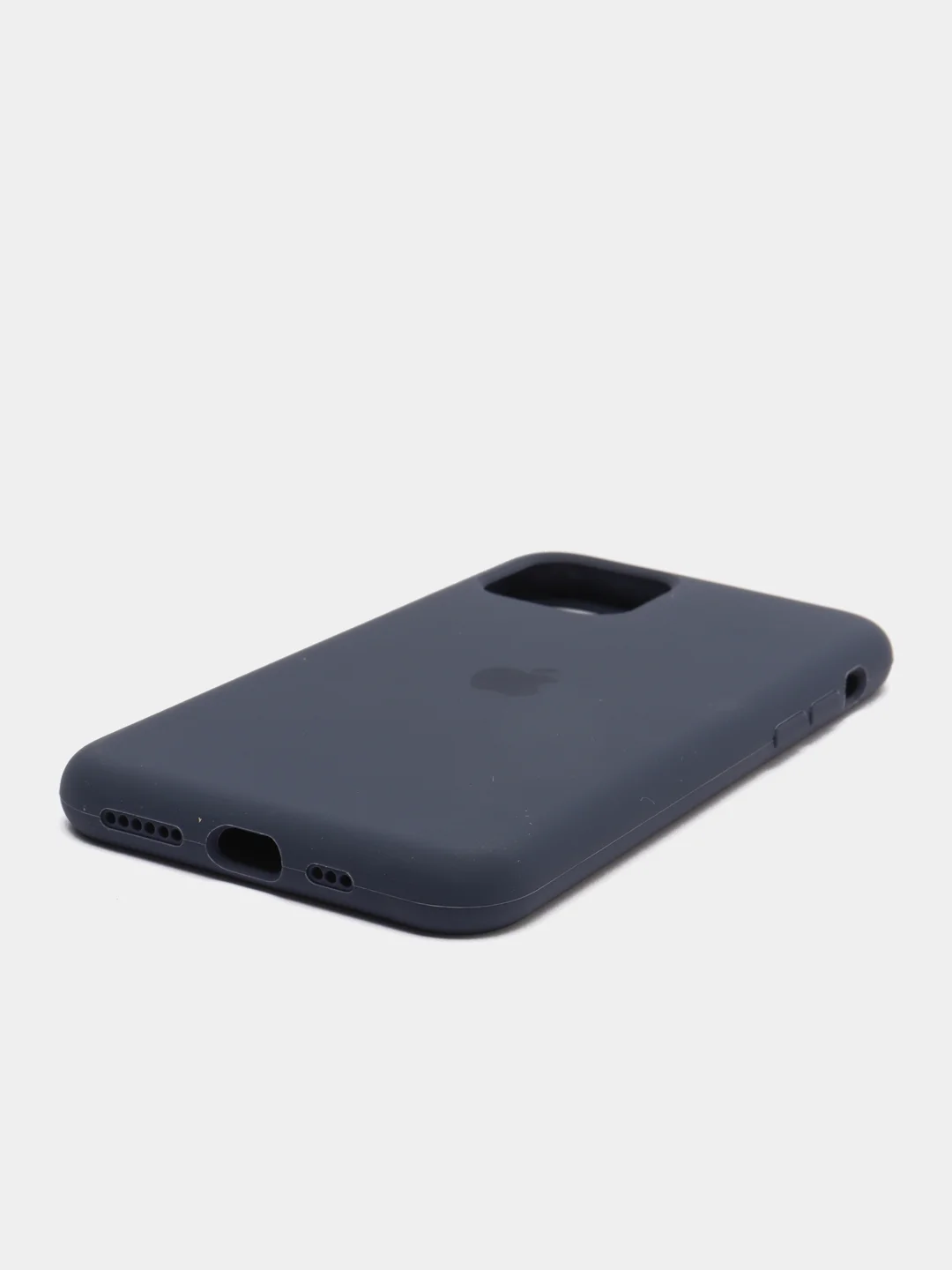 Темно-синий чехол для iPhone 11 Pro 5.8" Silicone Case, закрытый низ с логотипом