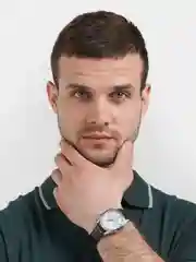 Серый меланж часы наручные, мужские