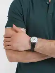 Серый меланж часы наручные, мужские