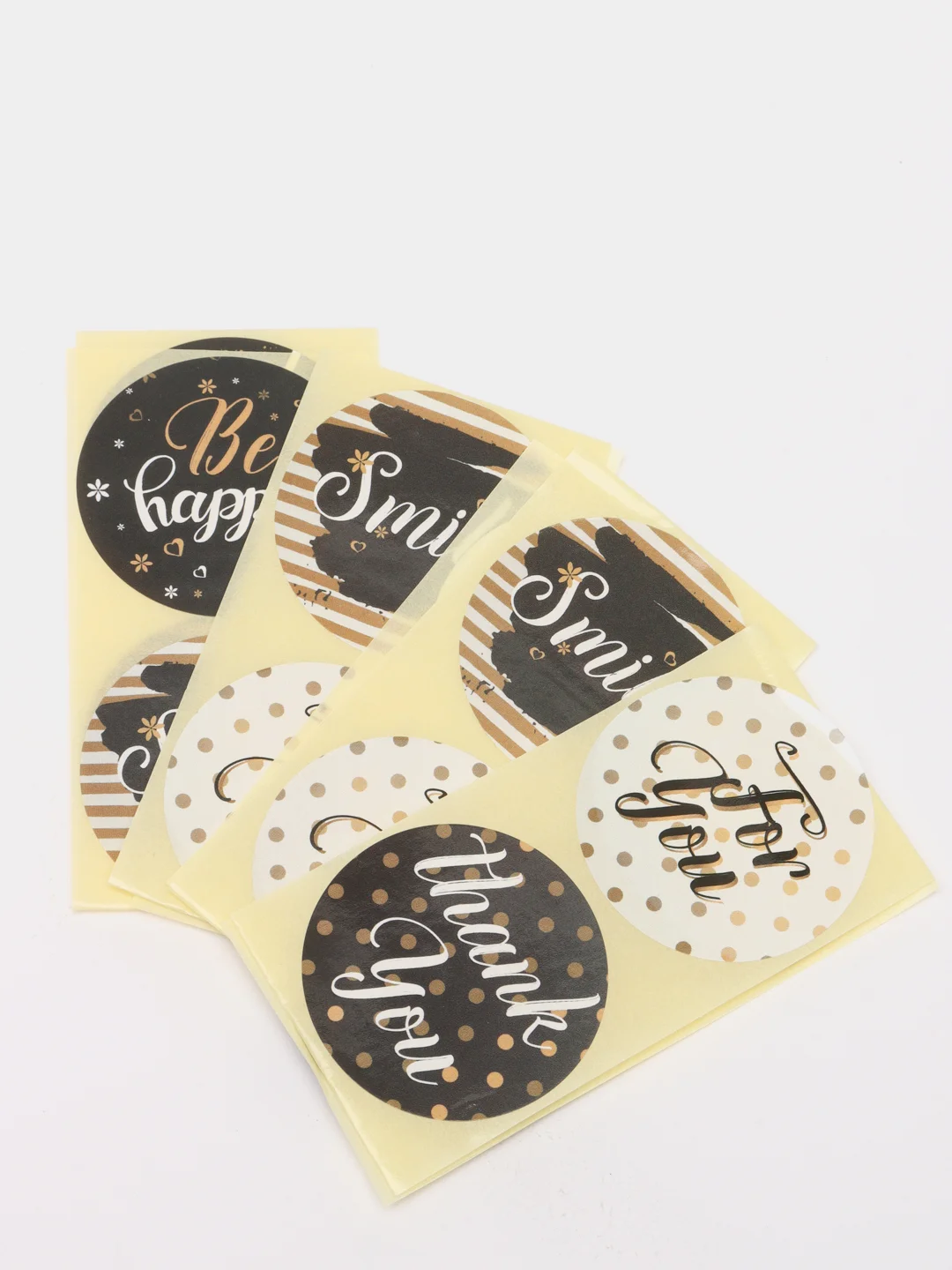 Набор наклеек для бизнеса Be Happy, 4,4 х 4,4 см