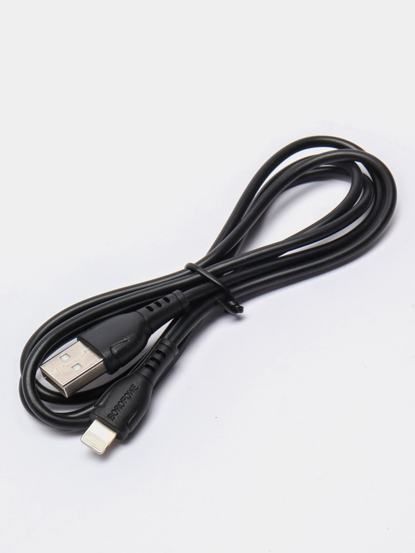 Кабель питания для зарядки Lightning Borofone BX51, черный, 1 м