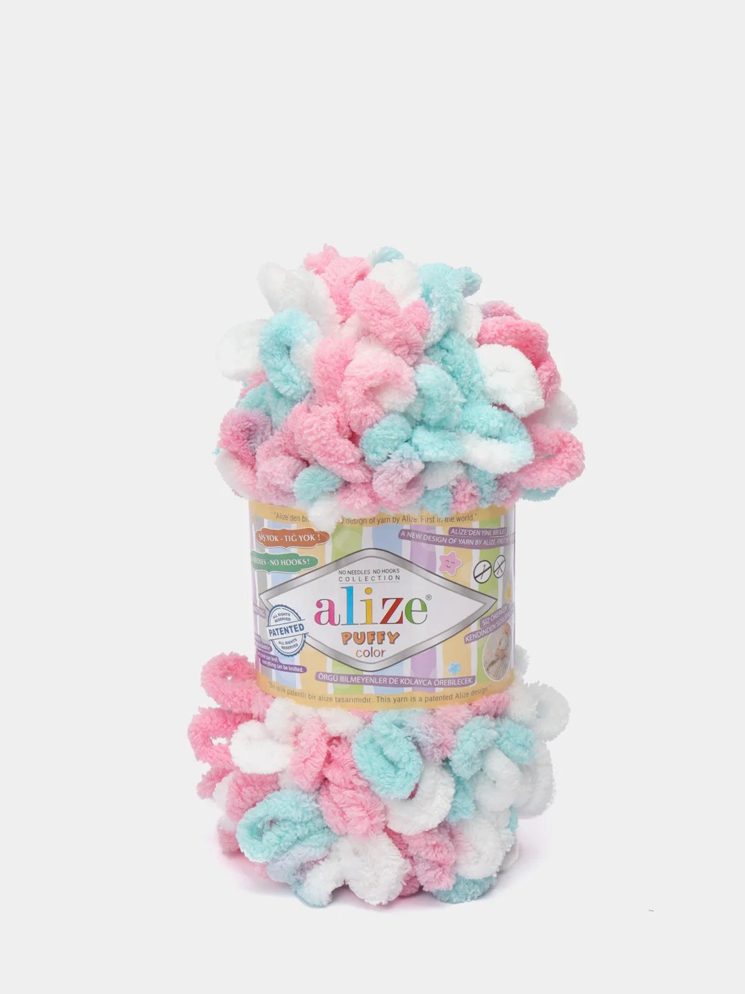 Песочный хаки пряжа Alize Puffy петельки