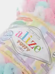 Песочный хаки пряжа Alize Puffy петельки