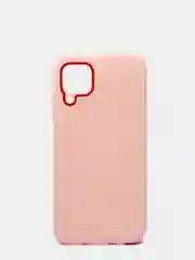 Розовый чехол усиленный с полосой для Huawei P40 Lite / Huawei Nova 7i, силиконовый