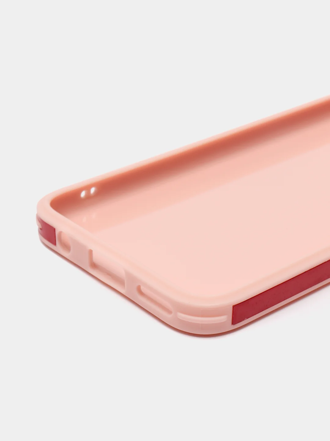Красный чехол усиленный с полосой для Huawei P40 Lite / Huawei Nova 7i, силиконовый