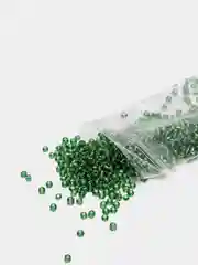 Зеленый бисер Китай 10 грамм