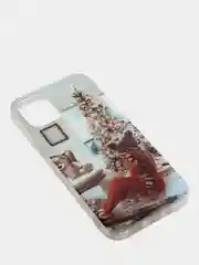 Ледяной чехол iPhone 11, 12/ 12 Pro 6.1 mini, 7/ 8/ SE 2020, 5/ 5s /se 2016 с новогодним рисунком