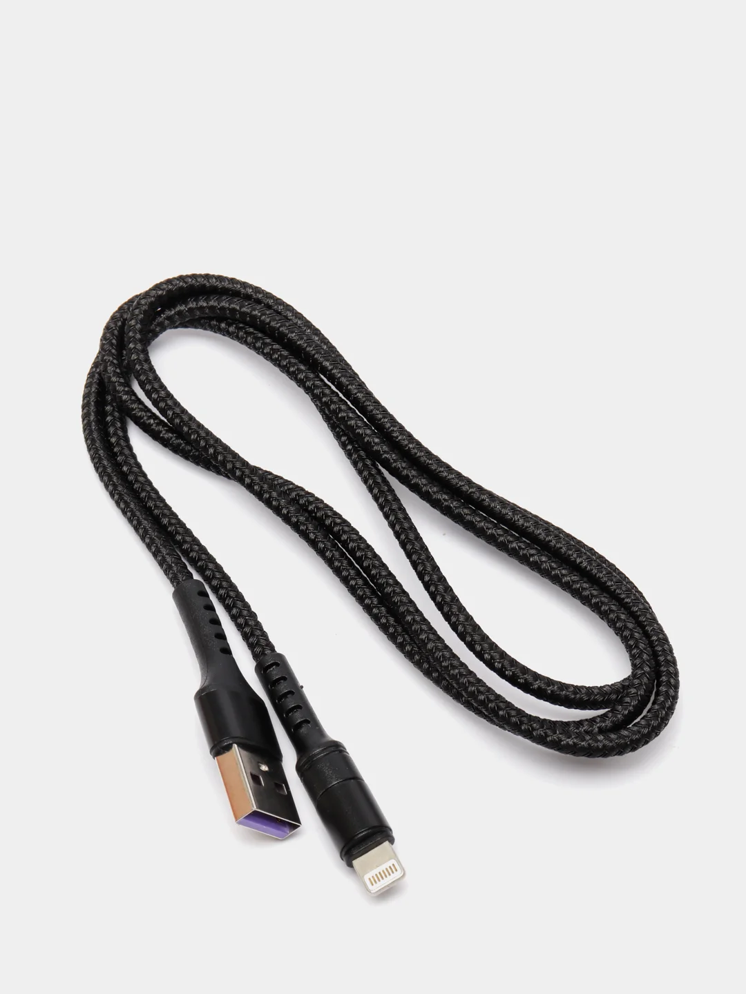 Черный кабель Micro USB, Type-C, Lightning - Iphone (быстрая зарядка андроид) тканевый нейлоновый