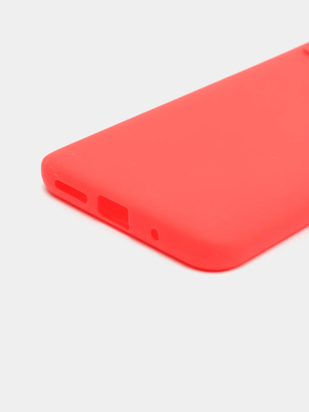 Красный чехол силиконовый для Xiaomi Redmi 10 (Сяоми Редми 10), прозрачный