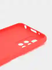 Красный чехол силиконовый для Xiaomi Redmi 10 (Сяоми Редми 10), прозрачный