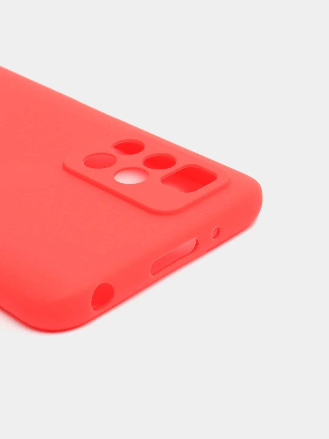 Красный чехол силиконовый для Xiaomi Redmi 10 (Сяоми Редми 10), прозрачный