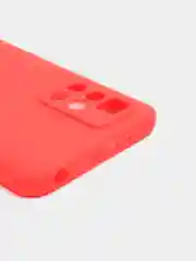 Красный чехол силиконовый для Xiaomi Redmi 10 (Сяоми Редми 10), прозрачный