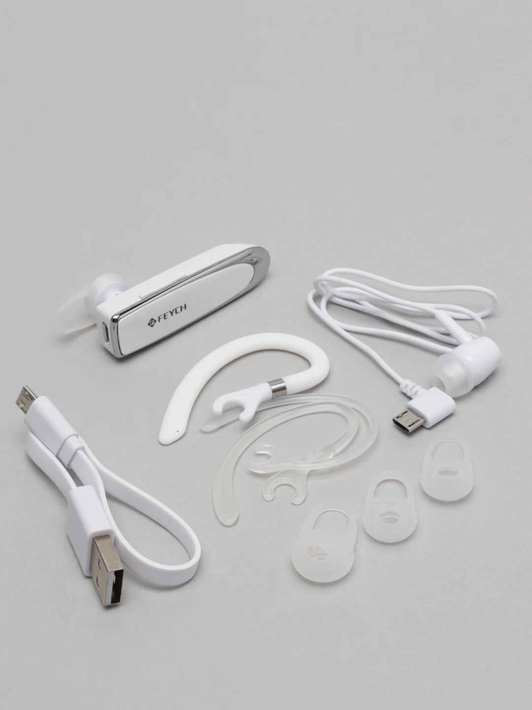 Белый беспроводная Bluetooth-гарнитура