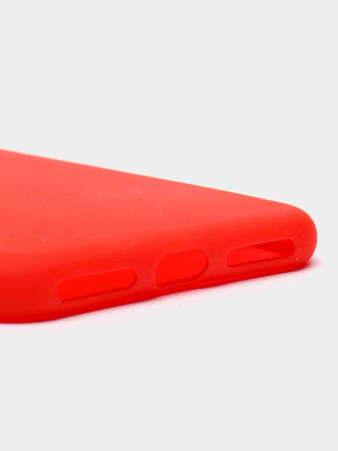 Красный чехол для Apple iPhone X / XS силиконовый, матовый, однотонный