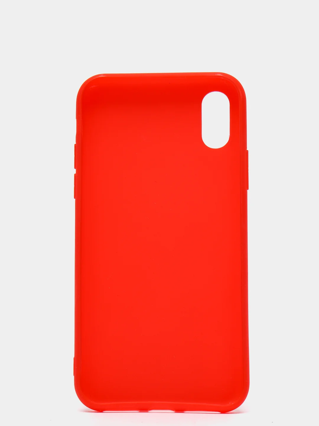 Красный чехол для Apple iPhone X / XS силиконовый, матовый, однотонный