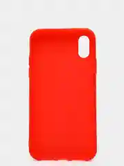 Красный чехол для Apple iPhone X / XS силиконовый, матовый, однотонный
