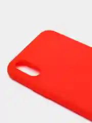 Красный чехол для Apple iPhone X / XS силиконовый, матовый, однотонный