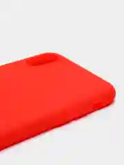 Красный чехол для Apple iPhone X / XS силиконовый, матовый, однотонный