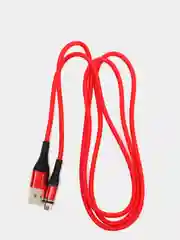 Красный кабель магнитный Borofone BU16 (1.2м,Type-C/MicroUSB/LIghtning) для Android и Apple iPhone