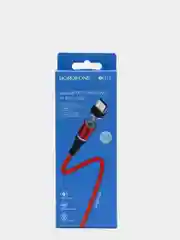 Красный кабель магнитный Borofone BU16 (1.2м,Type-C/MicroUSB/LIghtning) для Android и Apple iPhone
