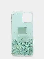 Зеленый чехол на Айфон (iPhone) 11 XR 6 / 6s / 7 / 8 / Se / X / Xs 12 13 Pro Max, прозрачный