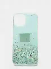 Зеленый чехол на Айфон (iPhone) 11 XR 6 / 6s / 7 / 8 / Se / X / Xs 12 13 Pro Max, прозрачный