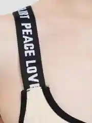 Бежевый спортивный топ, женский, хлопковый