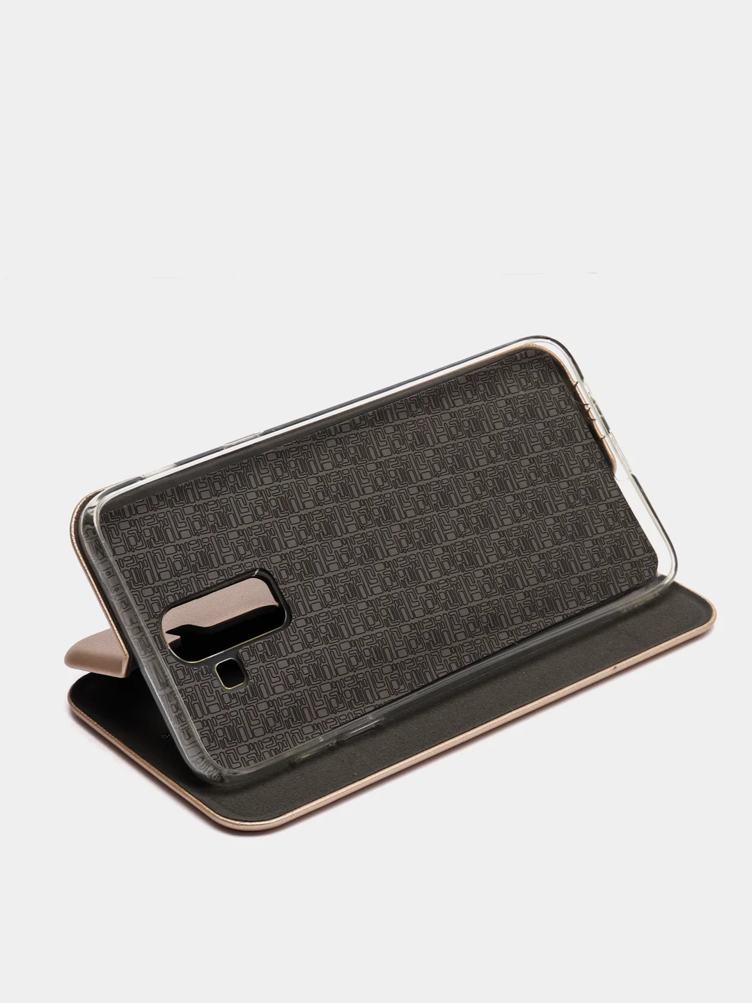 Золотой чехол книжка Samsung J8 2018